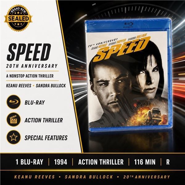 NEW BLU-RAY "SPEED" KEANU REEVES 1994