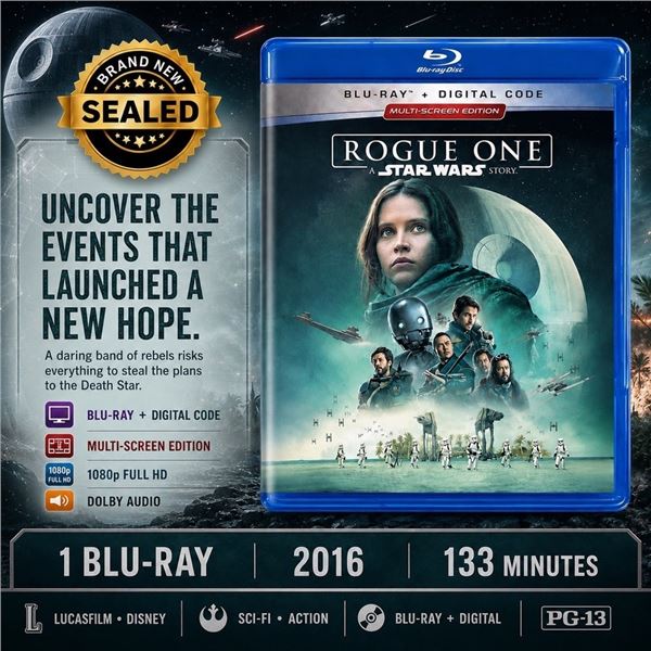 NEW BLU-RAY "ROGUE ONE: A STAR WARS STORY" 2016