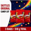 Image 1 : 3 SKITTLES ORIGINAL CANDY 170G BB 05/27