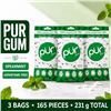 Image 1 : 3 PUR GUM SPEARMINT 55-PIECE BAGS BB 05/28