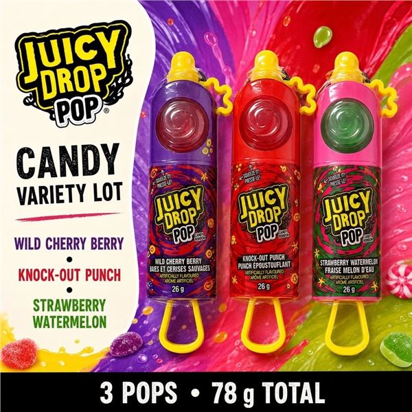 3 JUICY DROP POP CANDY VARIETY PACK