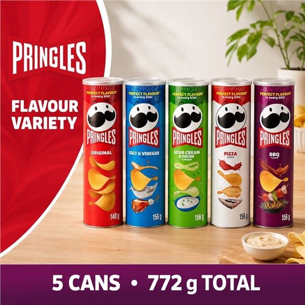 5 PRINGLES CHIPS VARIETY PACK BB 02/27