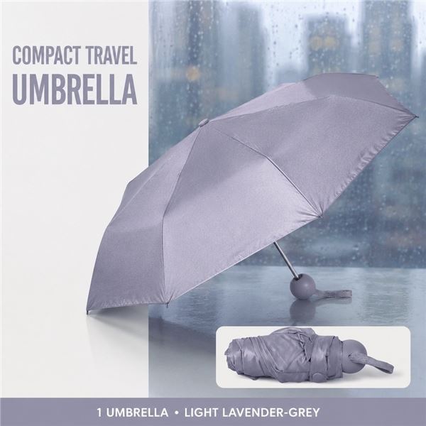 NEW LAVENDER COMPACT TRAVEL UMBRELLA