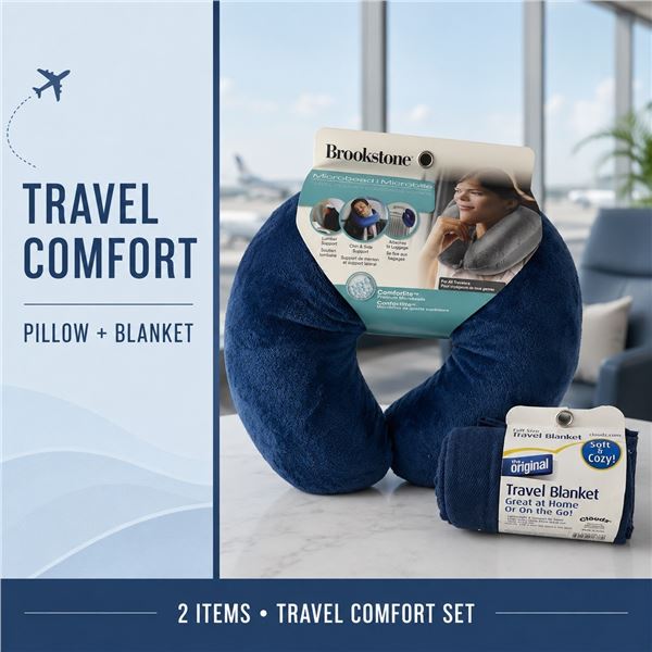 NEW BROOKSTONE TRAVEL PILLOW CLOUDZ TRAVEL