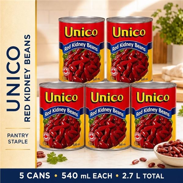 5 UNICO RED KIDNEY BEANS 540ML BB 05/28