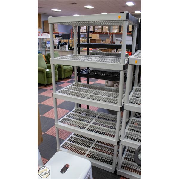 WHITE PLASTIC SHELF 36" X 24" X 57"