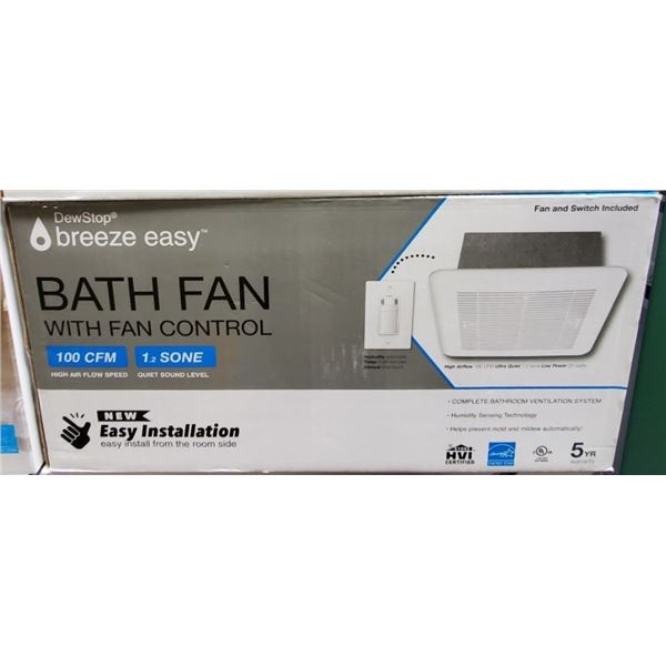 BRAND NEW DEWSTOP BREEZE EASY BATH FAN