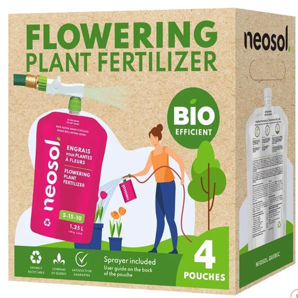 NEW 4 PACK NEOSOL FLOWERING PLANT FOOD