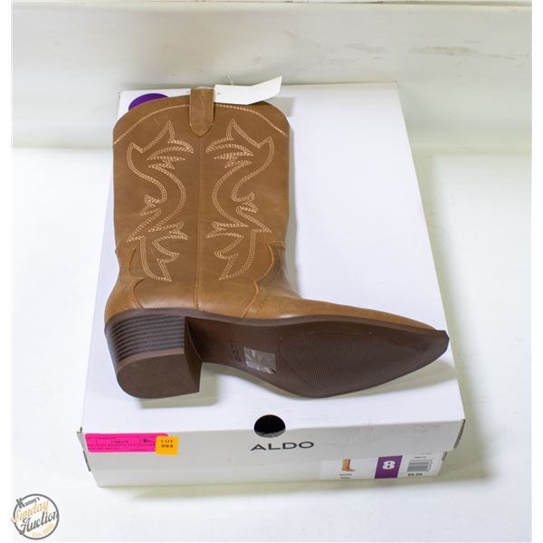 NEW ALDO WOMENS SZ 8 LEATHER COWGIRL BOOTS