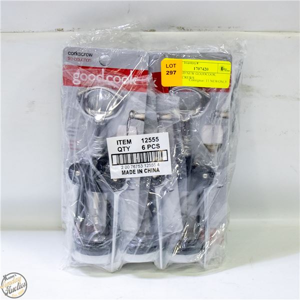 6 BRAND NEW GOODCOOK CORKSCREWS