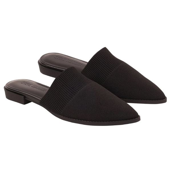 BRAND NEW STEVE MADDEN WOMEN'S KNIT SLIDE BLACK