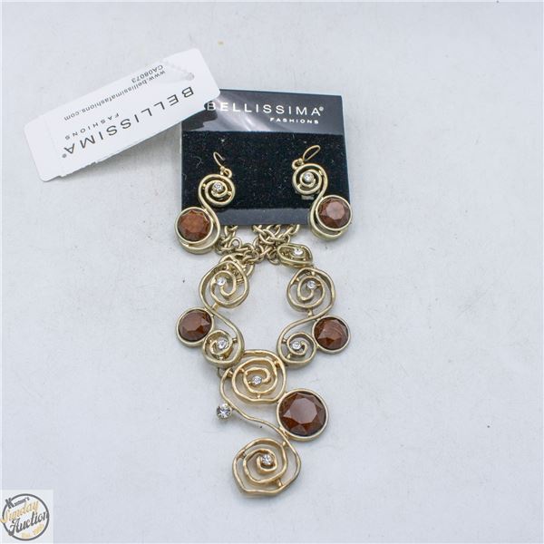 BELLISSMA FASHIONS NECKLACE AND EARRING SET