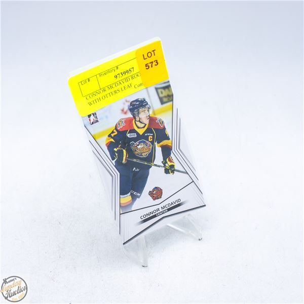 CONNOR MCDAVID ROOKIE CHL WITH OTTERS LEAF