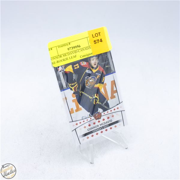CONNOR MCDAVID CANADAS BEST PRE-ROOKIE LEAF