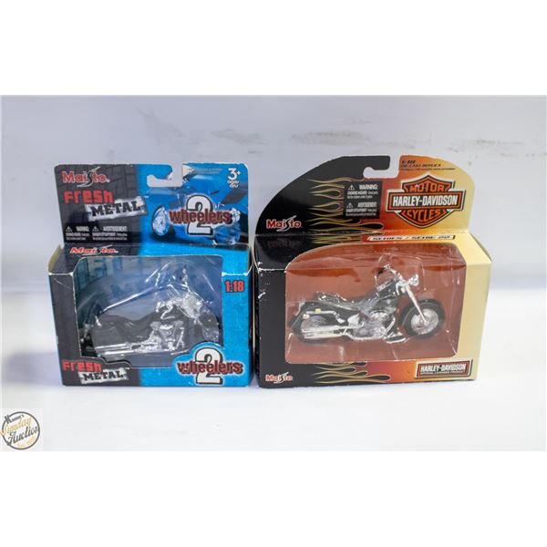 NEW 2 MAISTO MOTORCYCLES 2006 HARLEY