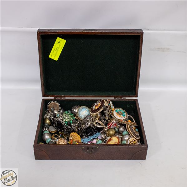 BOX OF COSTUME JEWELRY