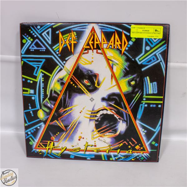 DEF LEPPARD HYSTERIA LP RECORD