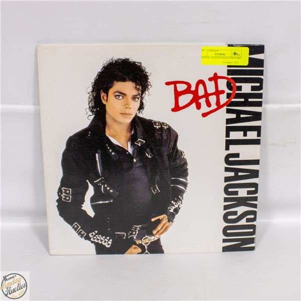 MICHAEL JACKSON BAD LP RECORD