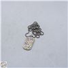 Image 1 : RHINESTONE DOG TAG ON CHAIN