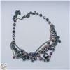 Image 1 : MULTI STRAND BEADED METAL NECKLACE