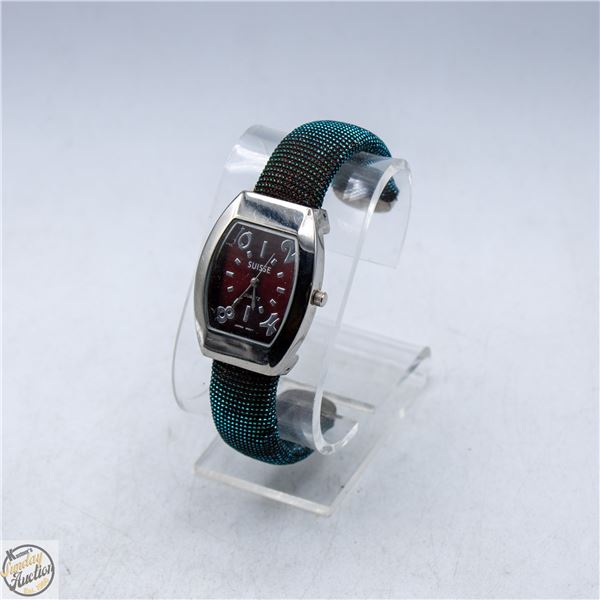 SUISSE LADIES CUFF BANGLE WATCH W