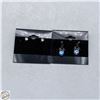 Image 1 : 2 SETS OF EARRINGS 'MAN MADE' STONES