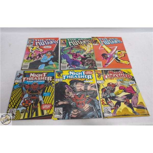 LOT OF 6 VINTAGE MARVEL COMICS THE NEW MUTANTS &