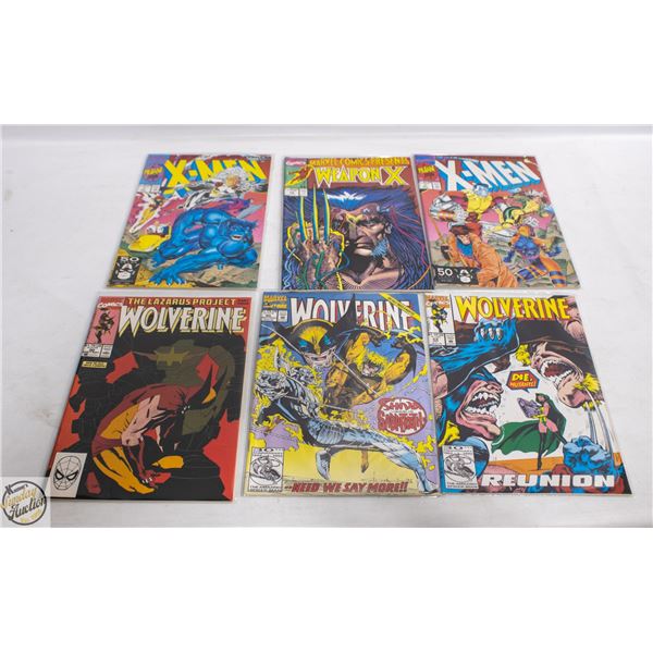 LOT OF 6 VINTAGE MARVEL COMICS