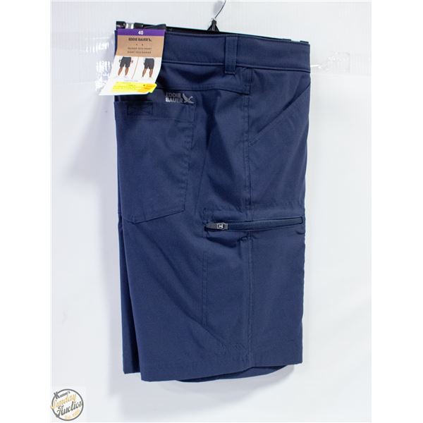 NEW EDDIE BAUER MEN'S N-BLUE RAINIER TECH SHORT 40