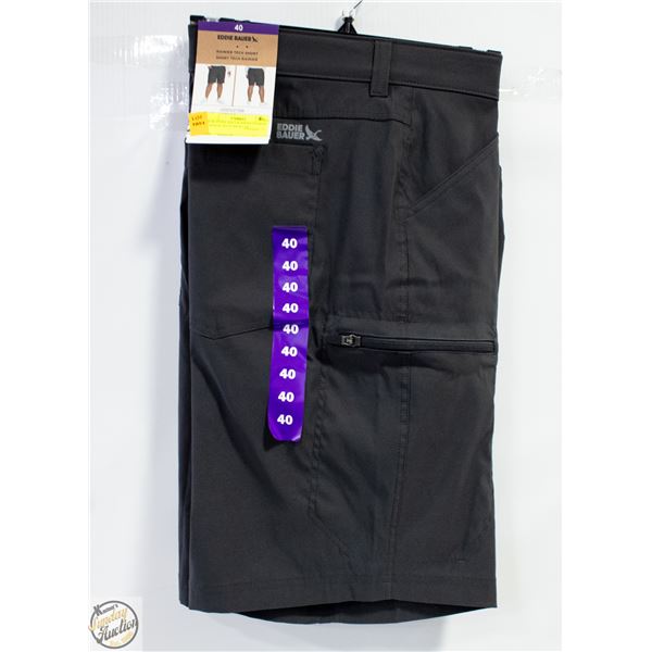 NEW EDDIE BAUER MEN'S D-GREY RAINIER TECH SHORT 40