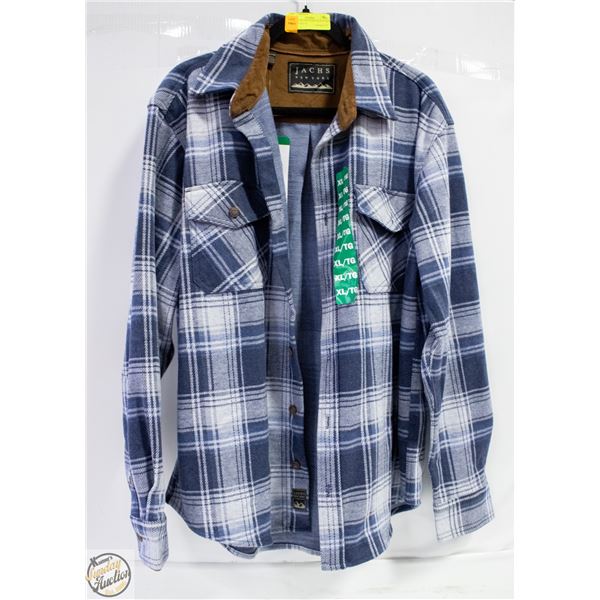 NEW JACHS NEW YORK BLUE PLAID JACKET SIZE XL