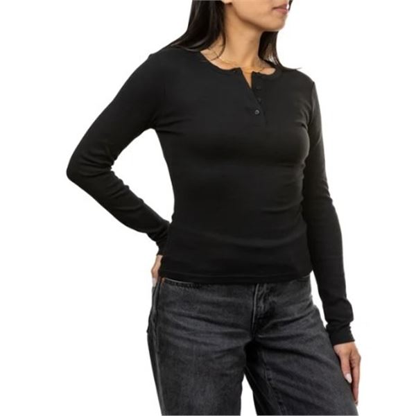 NEW CALVIN KLEIN LONG SLEEVE KNIT HENLEY SHIRT SM