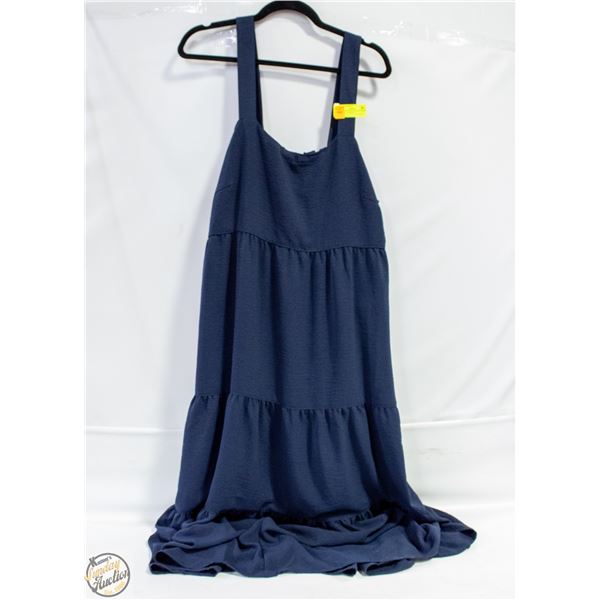 NEW BLACK BOW WOMEN'S TIERED MAXI NAVY DRESS XL