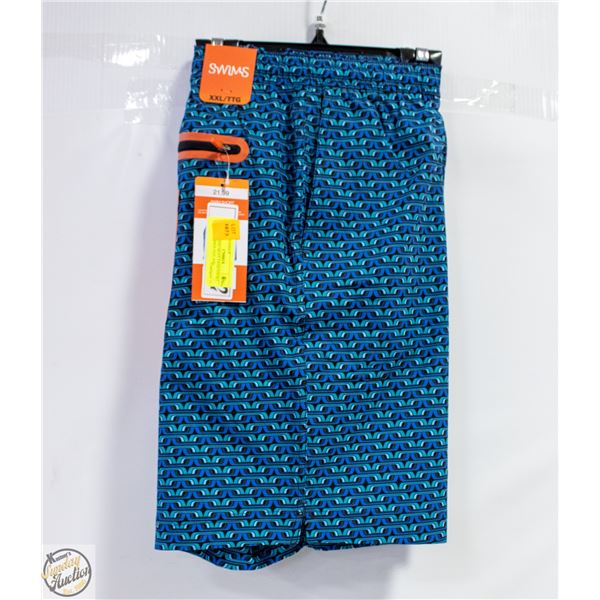 NEW SWIMS MEN'S SWIM SHORT WITH DESIGN SIZE XXL