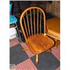 Image 1 : WOODEN ROLLING DESK CHAIR