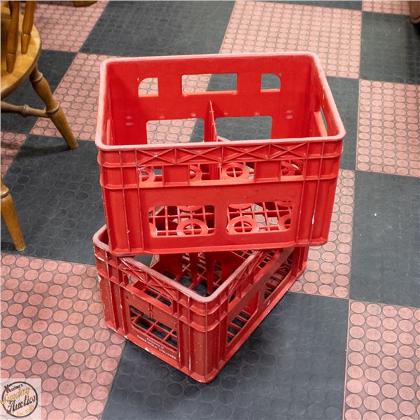 PAIR VINTAGE COKE POP CRATES