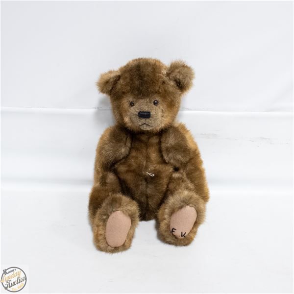 GENUINE FUR HANDMADE TEDDY BEAR