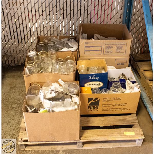 ESTATE PALLET- CANNING JARS/LIDS/RINGS/ ASSORTED
