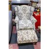 Image 1 : WINGBACK CHAIR & OTTOMAN