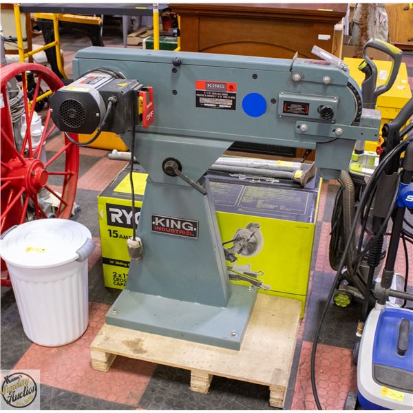 KING INDUSTRIAL 3" X 79" METAL BELT SANDER
