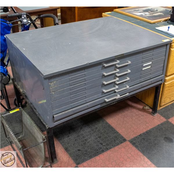 GRAY METAL BLUEPRINT / PLANS SHELVING UNIT
