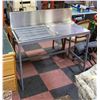 Image 1 : WORKTABLE - (IKEA), METAL WITH BACKSPLASH &