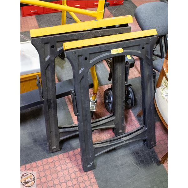 2 FOLDING RESIN WORK STANDS