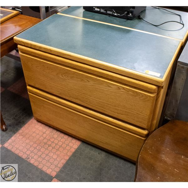 LARGE 2 DRAWER CABINET H-30" W-18" L-38"