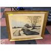 Image 1 : VINTAGE FRAMED ART PRINT P.WILLIS ARTIST SIGNED