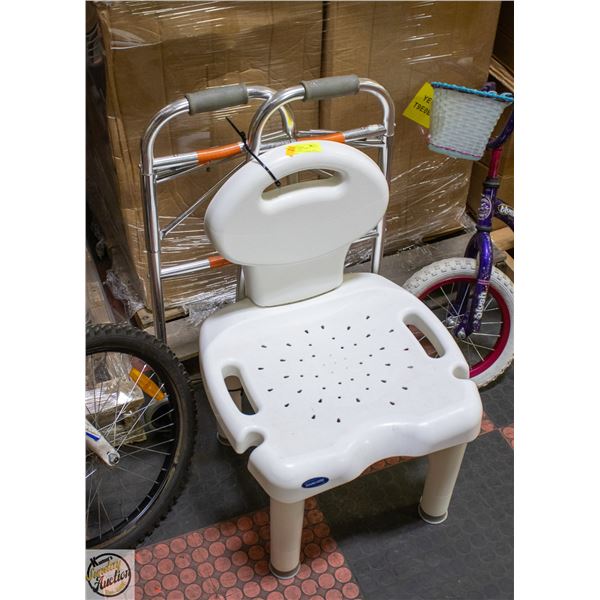 2 MOBILITY ASSIST ITEMS - FOLDING WALKER +