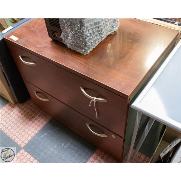 LARGE INDUSTRIAL 2 DRAWER MELAMINE FILE CABINET