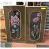 Image 1 : FRAMED "ROSES" ART PRINT- SET OF 2- 30" X 14"