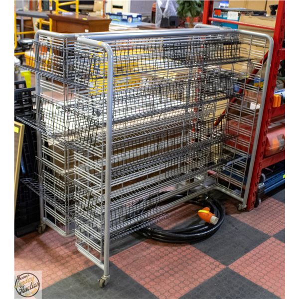 RETAIL CANDY RACK H-49" W-26.5" L-55" ON WHEELS