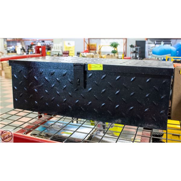 BLACK CHECKER-PLATE TOOL BOX